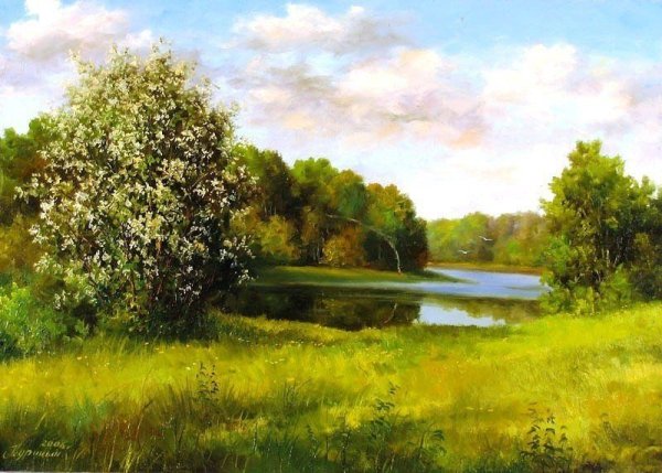 Художник Сергей Курицын деревня лето