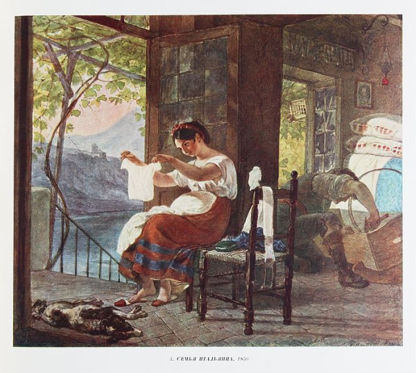 Карл Павлович Брюллов итальянка с ребёнком у окна