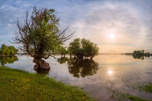 Дельта реки Волга в Астрахани