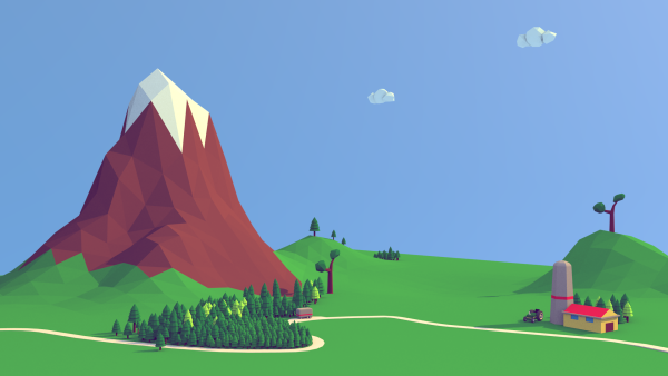 Blender пейзаж