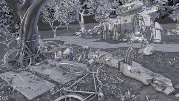 Blender пейзаж