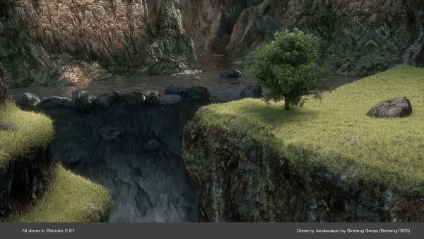 Blender 3d ландшафт