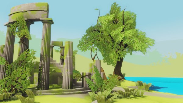 Ландшафт Blender Low Poly