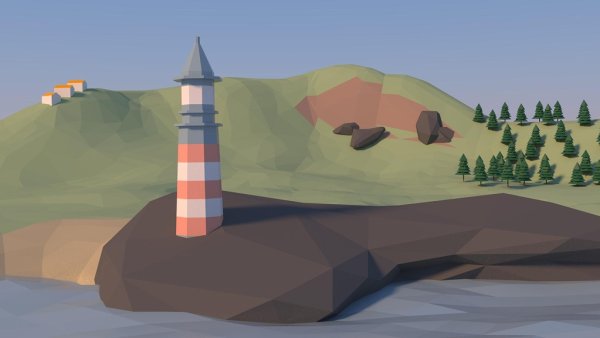 Blender пейзаж