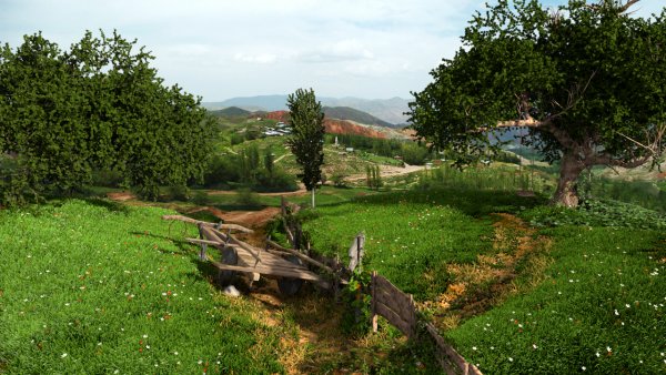 Горы в блендере