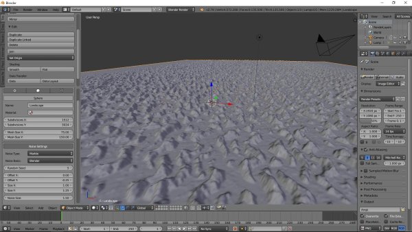 Блендер Лоу Поли пейзаж