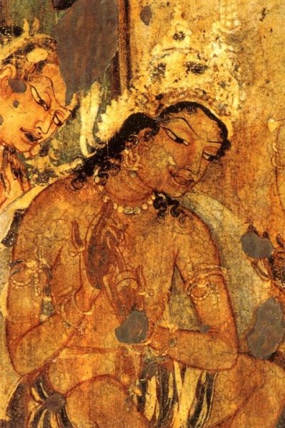 Фреска храма в Аджанте Индия