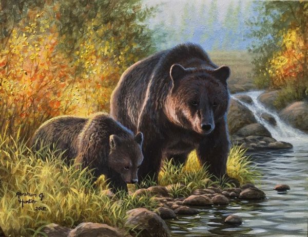 Живопись Абрахам Хантер медведи