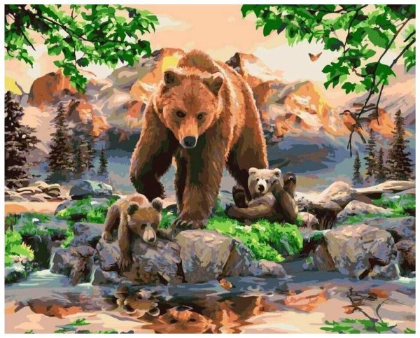 Картина Медведица и Медвежонок