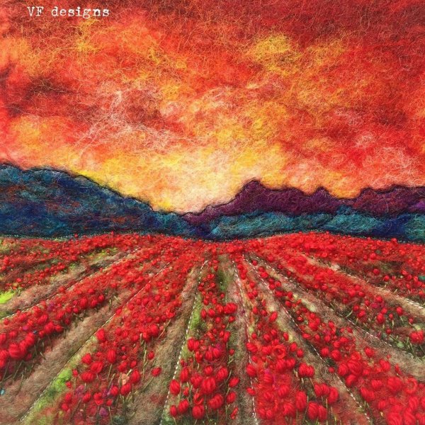 Стилизованный пейзаж войлоком