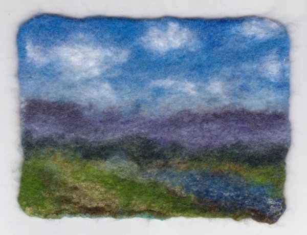 Пейзажи сухим валянием