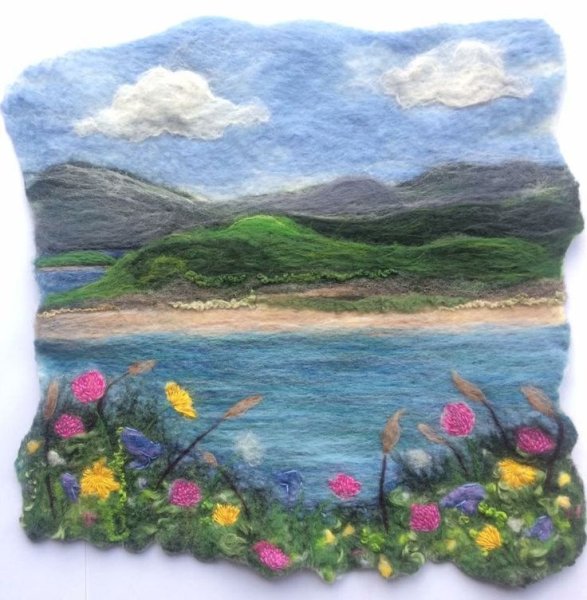 Панно из Войлока пейзаж