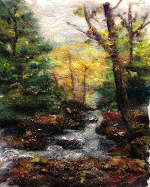 Живопись шерстью пейзаж