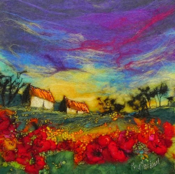 Живопись войлоком пейзаж