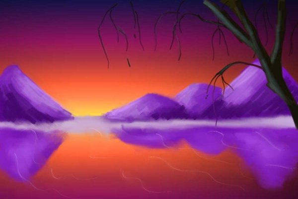 Пейзаж в холодных тонах