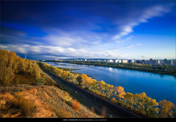 Река Томь Новокузнецк осень