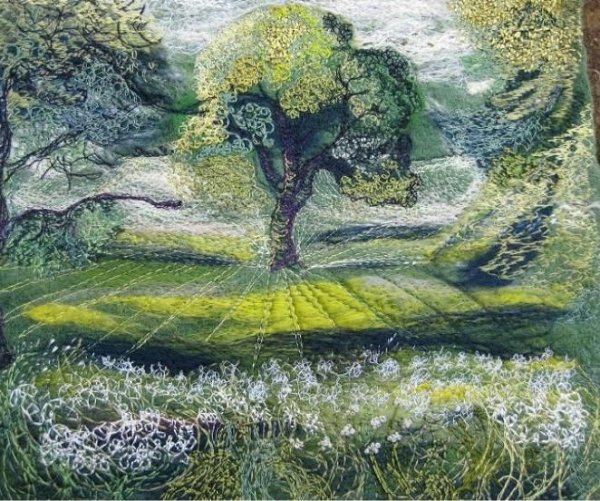 Панно из шерсти