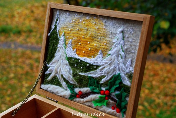 Пейзажи вышитые гладью