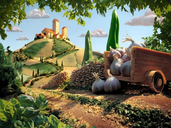 Съедобные пейзажи Карла Уорнера