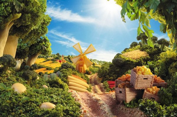 Карл Уорнер съедобные пейзажи