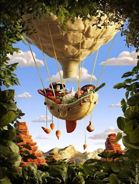 Картины из овощей Карл Уорнер