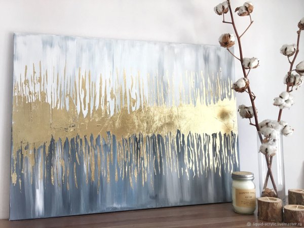 Интерьерная живопись акрилом и поталью