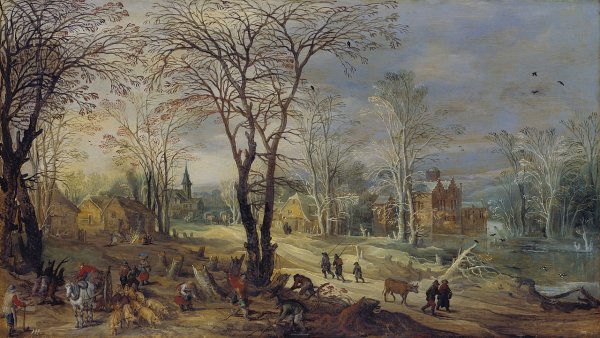 Йоос де Момпер зимний пейзаж