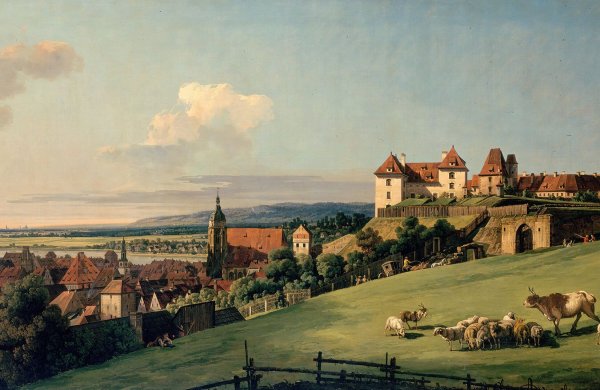 Вид Пирны от замка зонненштайн Бернардо Беллотто