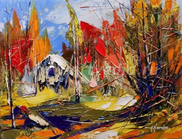 Картины море акрилом и мастихином