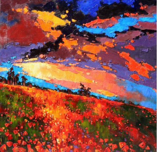 Триша Адамс цветы мастихином