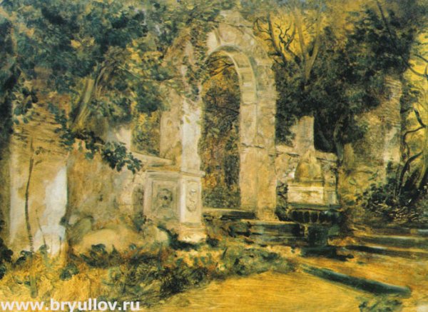 Брюллов Карл дорога в Синано после грозы