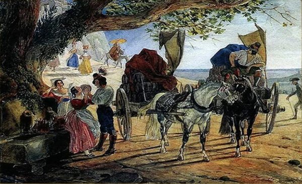 Карл Брюллов девушка собирающая виноград в окрестностях Неаполя