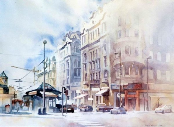 Мюнхен акварель