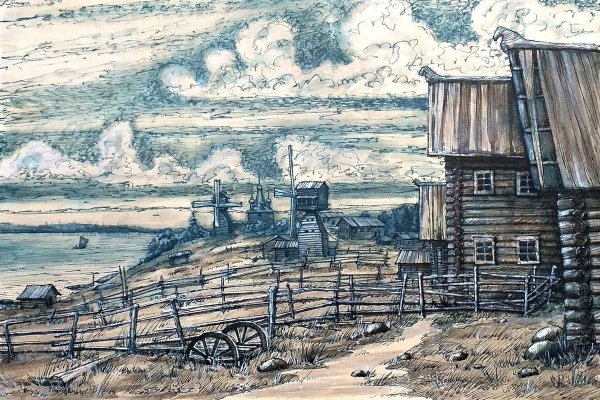 Монохромная живопись акварелью