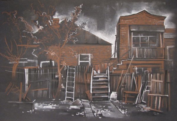 Архитектура на тонированной бумаге