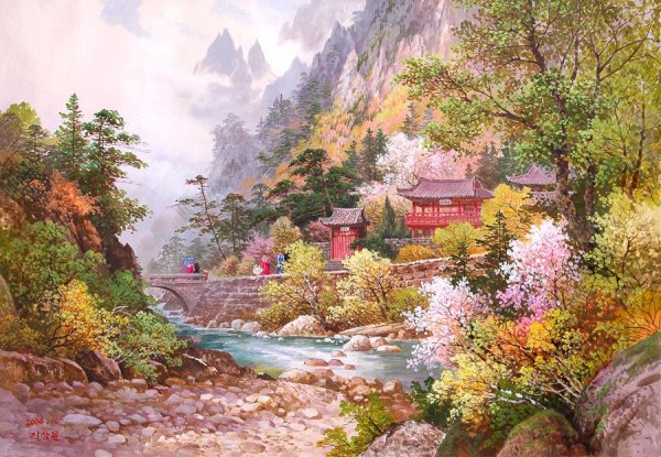 Корейский художник ли Шанг Мун пейзажи