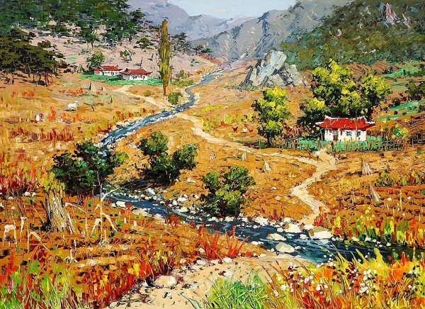 Пейзажи Северной Кореи живопись