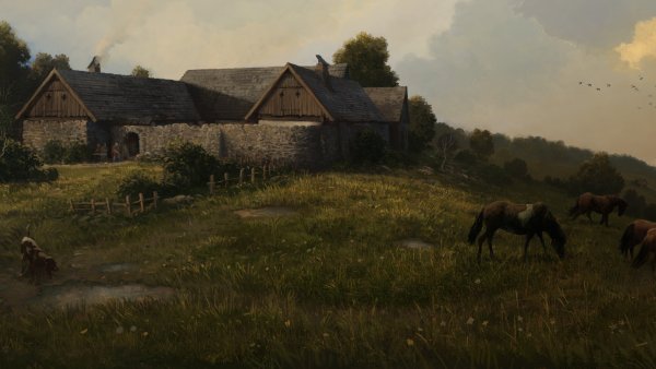 Деревня в снегу