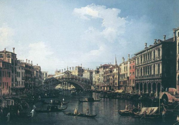 Каналетто большой канал в Венеции
