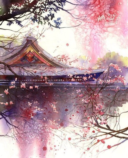Японский акварелист Канта Харусаки kanta Harusaki