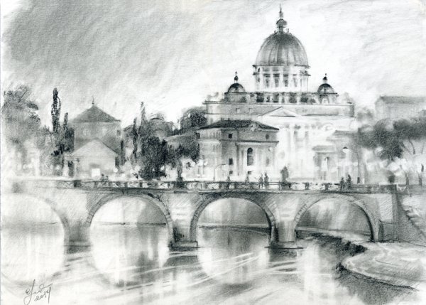 Собор Святого Петра в Риме скетч