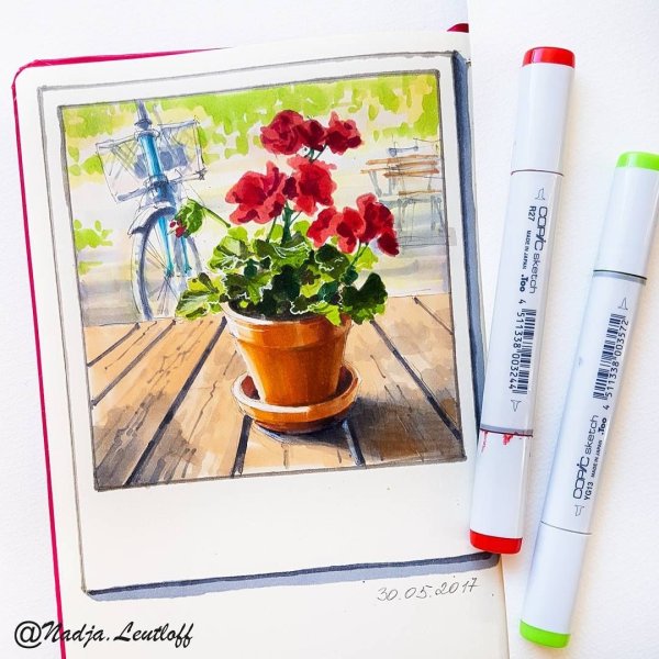 Пейзажи для рисования маркерами