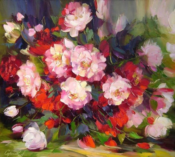 Живопись мастихином картины Сергеев художник