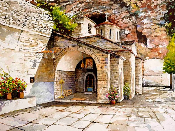 Художник Pantelis zografos Греция акварель