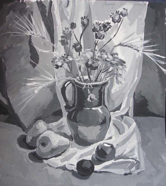 Пикассо гризайль натюрморт