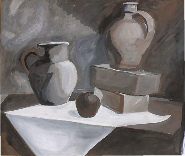 Пикассо гризайль натюрморт