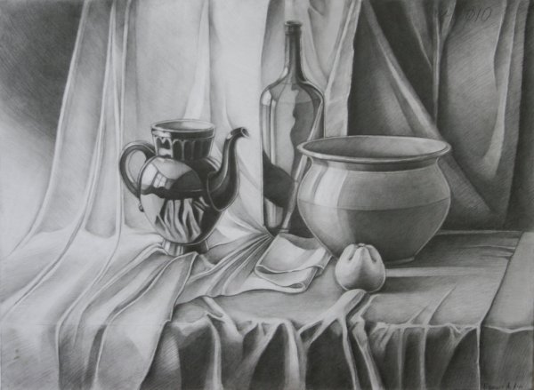 Академический рисунок натюрморта Строгановка