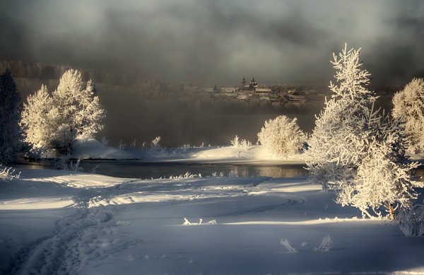 Природа Сибири зима