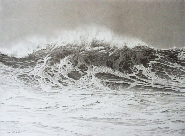 Морской пейзаж в графике