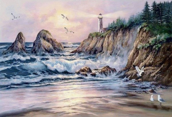 Черно белый пляж